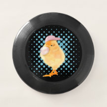 Niedlich Retro Vibes Chick Blasing Bubblegum Black