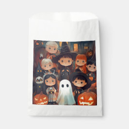 Niedlich Retro Vintag Halloween Kids Ghost Pumpkin Geschenktütchen