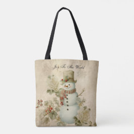 Niedlich Retro Vintag Snowman Tasche