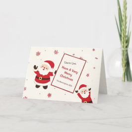 Niedlich Retro Weihnachten Weihnachtskarte