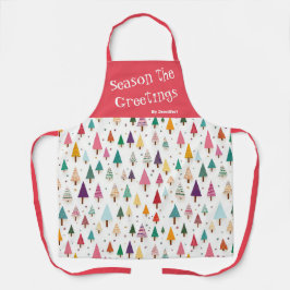 Niedlich Retro Weihnachtsbaumen Schürze