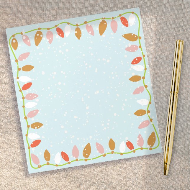 Niedlich Retro Weihnachtsbeleuchtung Notizblock (Von Creator hochgeladen)