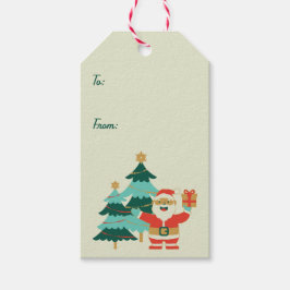 Niedlich Retro Weihnachtsgeburt Geschenkanhänger