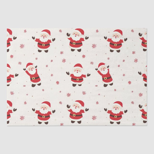 Niedlich Retro Weihnachtspapier Seidenpapier (Vorderseite)