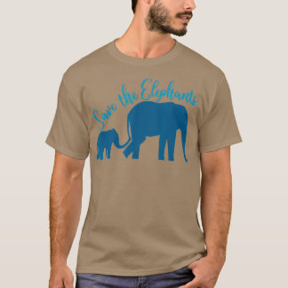 Niedlich Rettete die Elefanten Schöner Elefant Lov T-Shirt