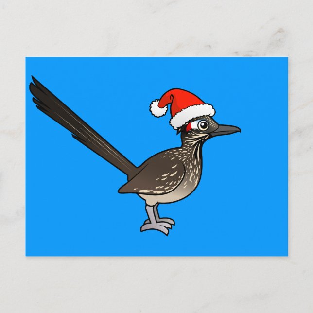 Niedlich Roadrunner Santa Claus Feiertagspostkarte (Vorderseite)