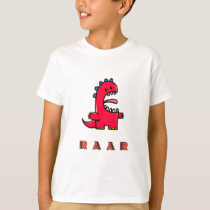 Niedlich Roaring Red Dinosaurier RAAR Kinder T-Shirt