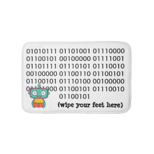 Niedlich Robot Bath Mat Badematte