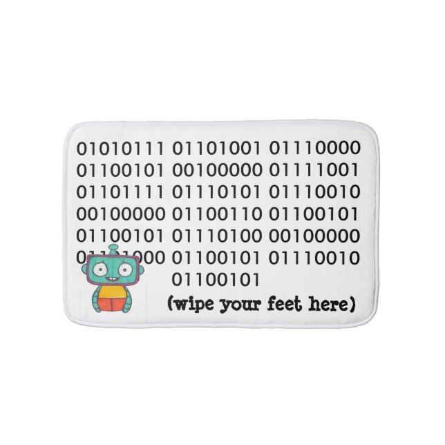 Niedlich Robot Bath Mat Badematte (Vorderseite)
