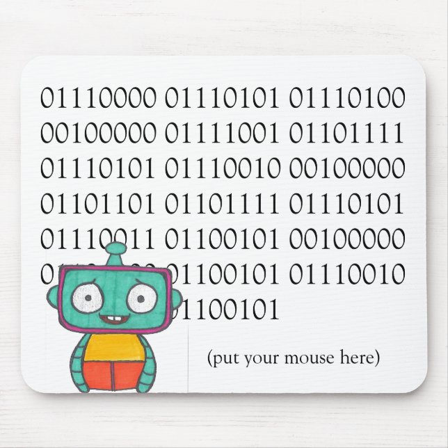 Niedlich Robot Mouse Pad Mousepad (Vorne)