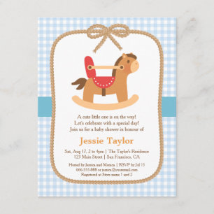 Niedlich Rocking Horse Baby Shower Einladungen
