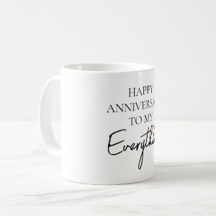 Niedlich Romantische glückliche Jubiläumsfeier Mei Kaffeetasse