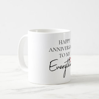 Niedlich Romantische glückliche Jubiläumsfeier Mei Kaffeetasse