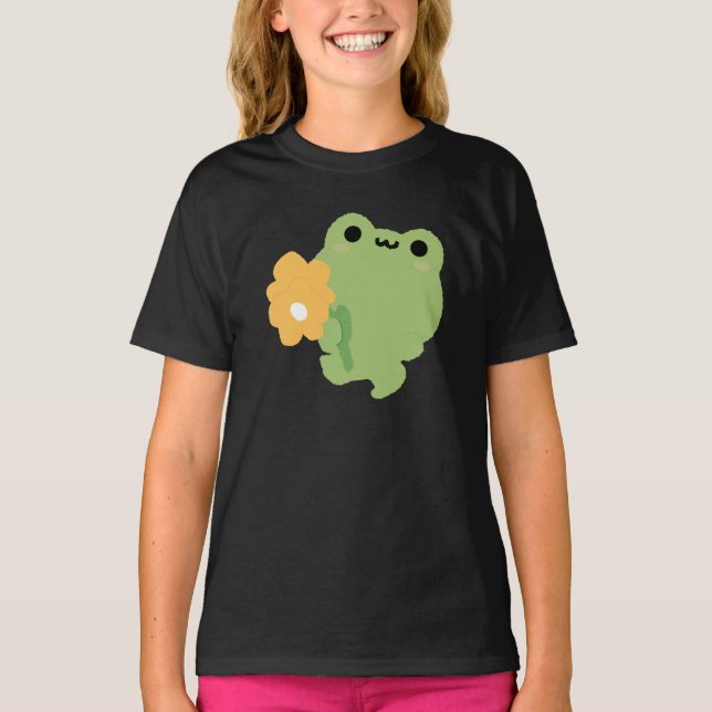 Niedlich-Romantischer Frosch T-Shirt (Vorderseite)