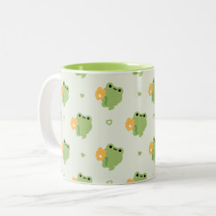 Niedlich-Romantischer Frosch Zweifarbige Tasse