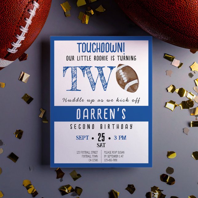 Niedlich Rookie Football Budget Boy 2. Geburtstag (Von Creator hochgeladen)