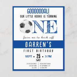 Niedlich Rookie Soccer Budget 1. Geburtstag Einlad