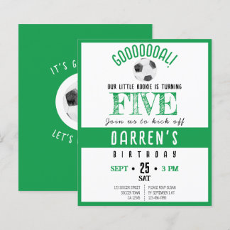 Niedlich Rookie Soccer Budget Grün Geburtstag