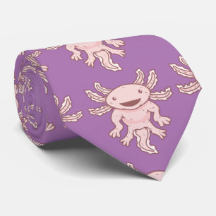 Niedlich rosa Axolotl Thunder_Cove Krawatte
