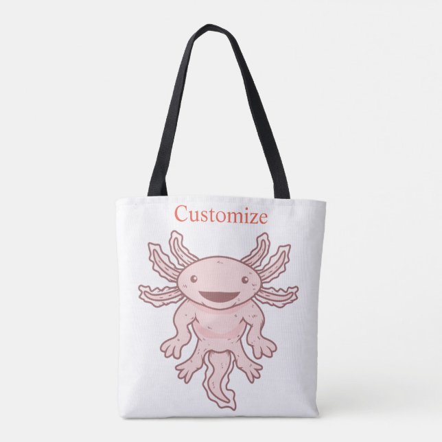Niedlich rosa Axolotl Thunder_Cove Tasche (Rückseite)