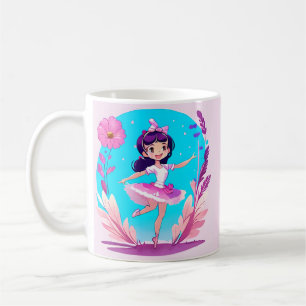 Niedlich rosa Ballerina Kaffeetasse