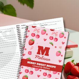 Niedlich Rosa Berry Sweet Monogram Rezept Notizbuch