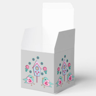Niedlich Rosa Blaue Shabby Chicen Vögel und Vöge Geschenkschachtel