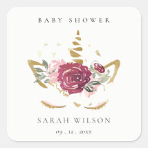 Niedlich rosa Blush Gold Bloral Unicorn Kinderdusc