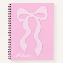 Niedlich-rosa-Bogen-Notebook