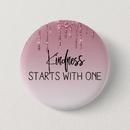Niedlich rosa Driving Glitzer Inspiration Button
