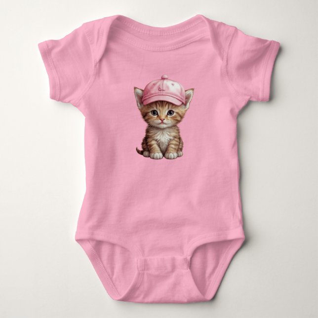 Niedlich rosa, ein Stück Outfit für ein kleines Mä Baby Strampler (Vorderseite)