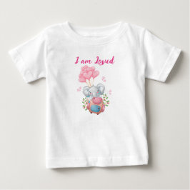 Niedlich-rosa-Elefant Baby T-shirt