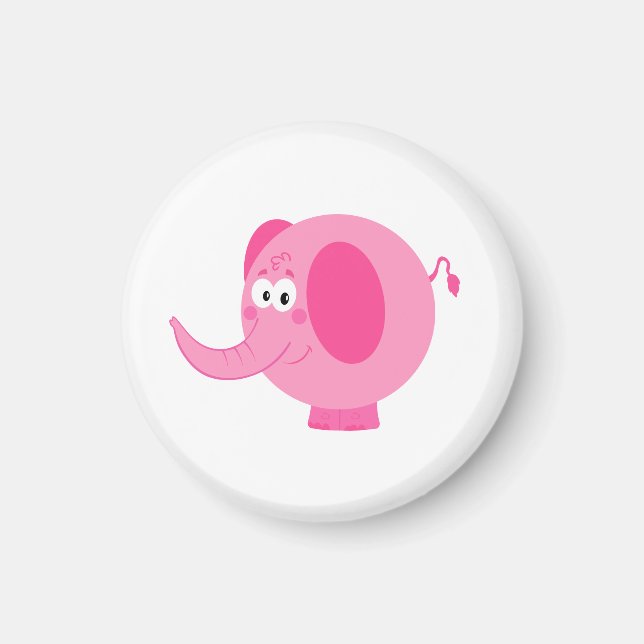 Niedlich-rosa-Elefant Magnet (Vorne)