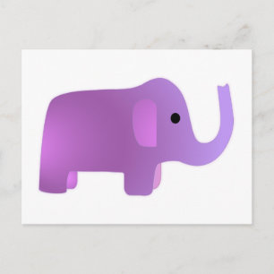 Niedlich-rosa-Elefant Postkarte