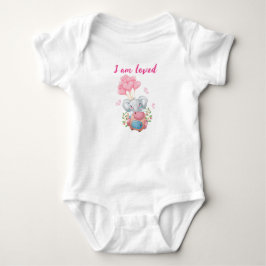 Niedlich rosa Elephant Baby Bodysuit | Ich bin gel Baby Strampler