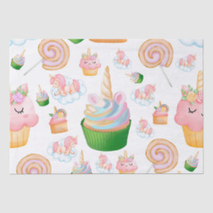 Niedlich rosa Farbige Kinder Cupcake Unicorn Muste Seidenpapier