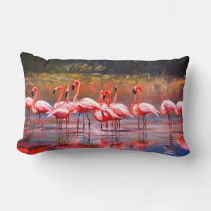 Niedlich rosa Flamingo Akzent Kissen