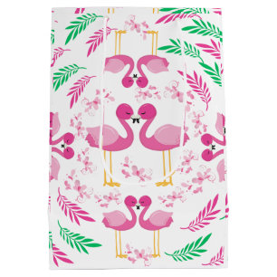 Niedlich rosa Flamingo Mittlere Geschenktüte