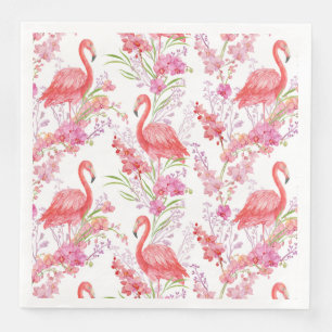 Niedlich rosa Flamingo Muster Party Papierserviett Serviette