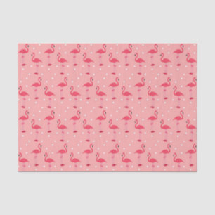 Niedlich-rosa Flamingo-Muster und Dots-Muster Seidenpapier