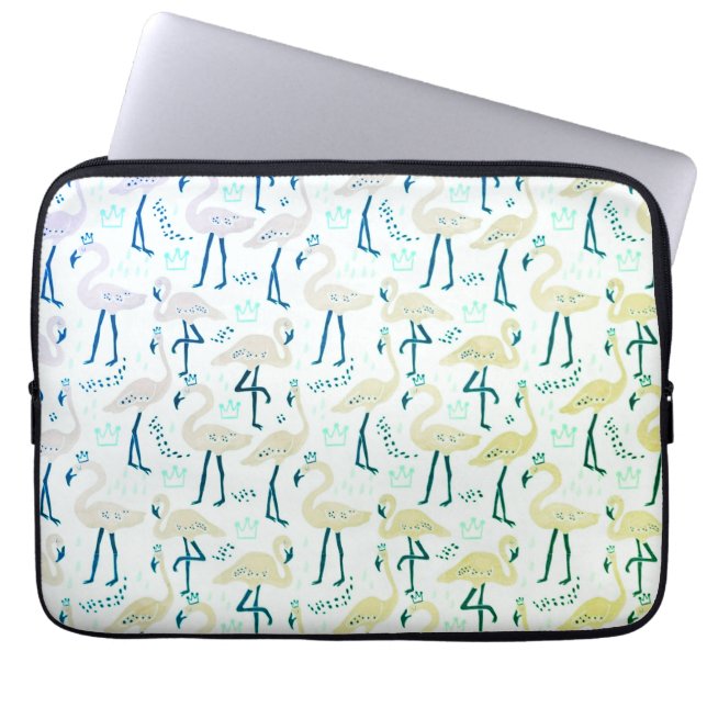 Niedlich rosa Flamingo Notebook-Ärmel Laptopschutzhülle (Vorderseite)