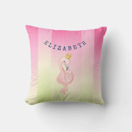 Niedlich rosa Flamingo Ombre Streifen Kissen