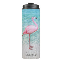 Niedlich rosa Flamingo Tropical Beach Name Fine Ar