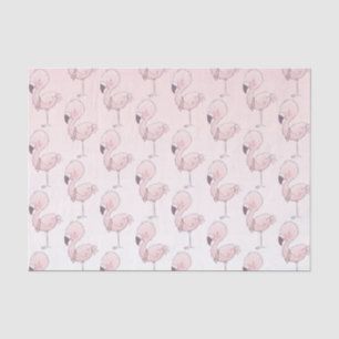 Niedlich rosa Flamingo tropisches Muster Seidenpapier