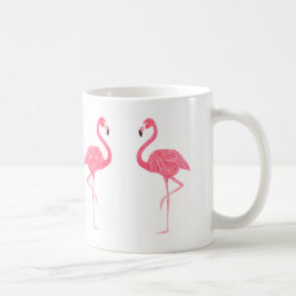 Niedlich-rosa Flamingos-Illustration Kaffeetasse