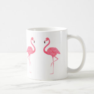 Niedlich-rosa Flamingos-Illustration Kaffeetasse