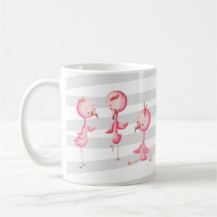 Niedlich-rosa-Flamingos-Illustration Kaffeetasse