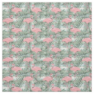 Niedlich rosa Flamingos Palm Leafe Muster Stoff