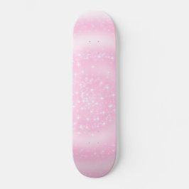 Niedlich rosa Funkelnd Sternenspirale Skateboard