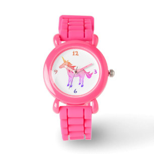 Niedlich rosa Gelbbohnenmädchen Armbanduhr